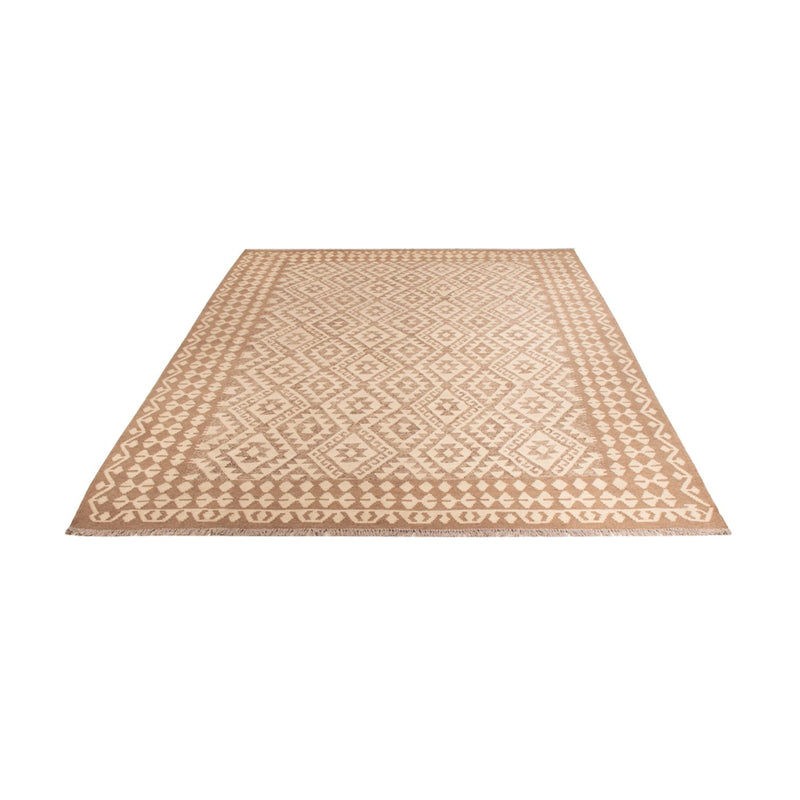 Tapis Kelim - Splash - 301 x 206 cm - gris clair