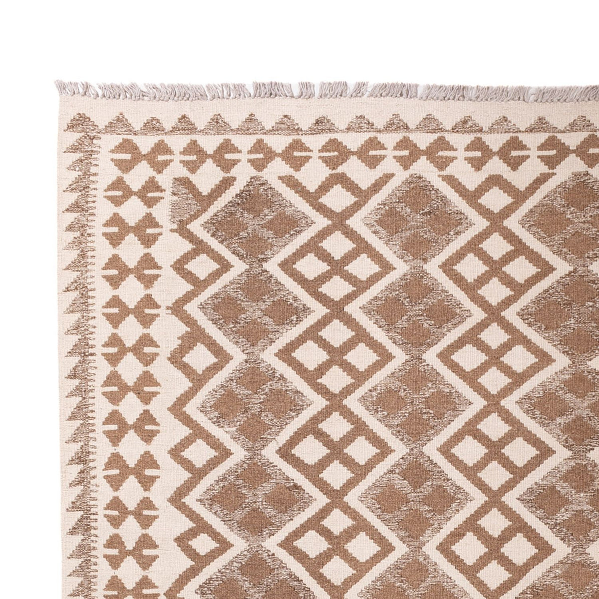 Tapis Kelim - Splash - 303 x 206 cm - gris