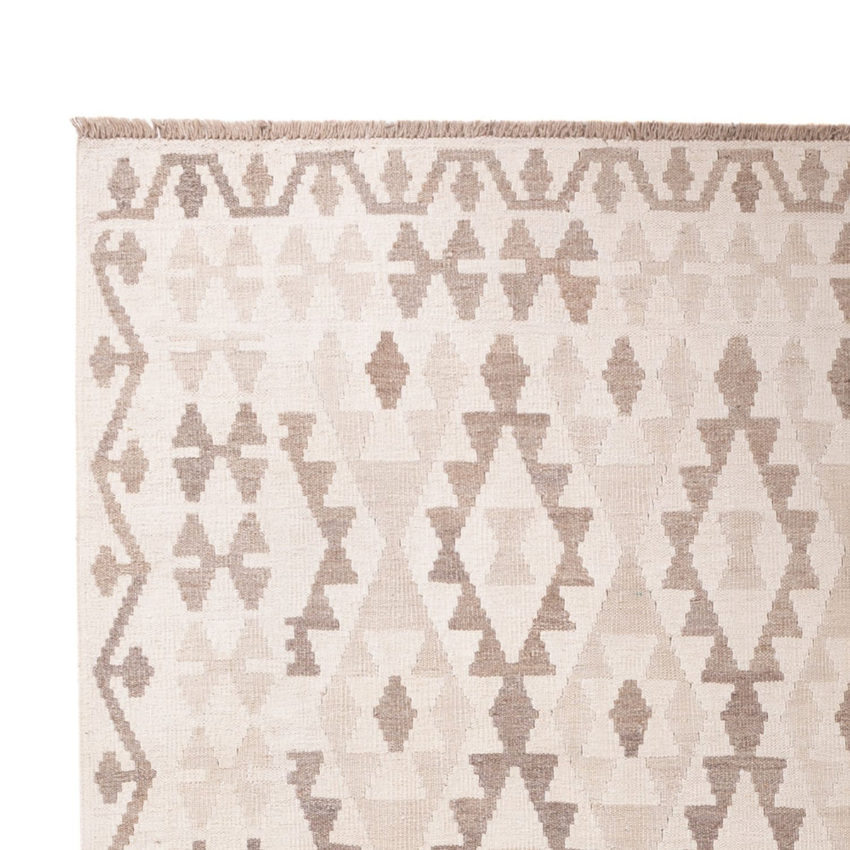 Tapis Kelim - Splash - 300 x 200 cm - gris clair