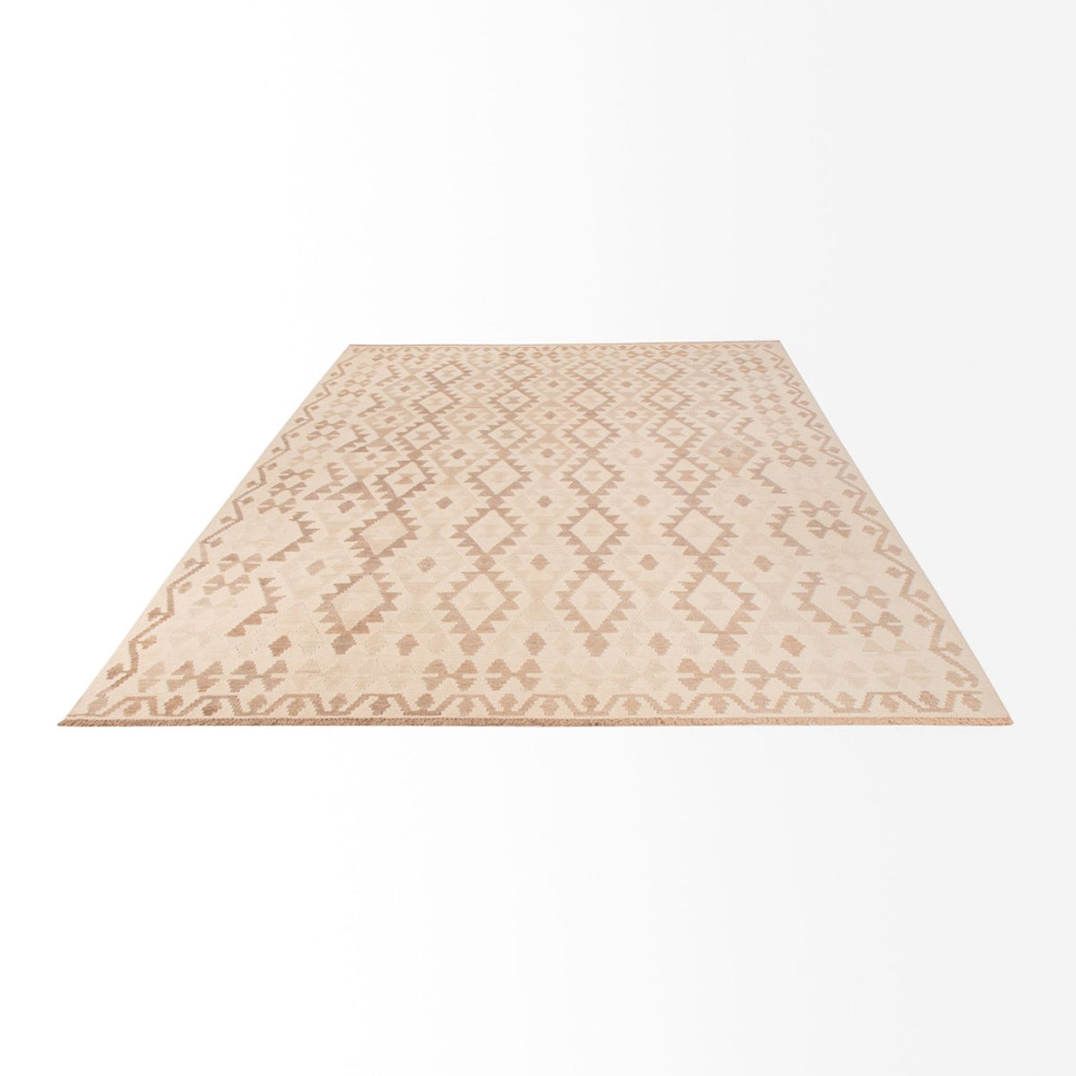 Tapis Kelim - Splash - 300 x 200 cm - gris clair