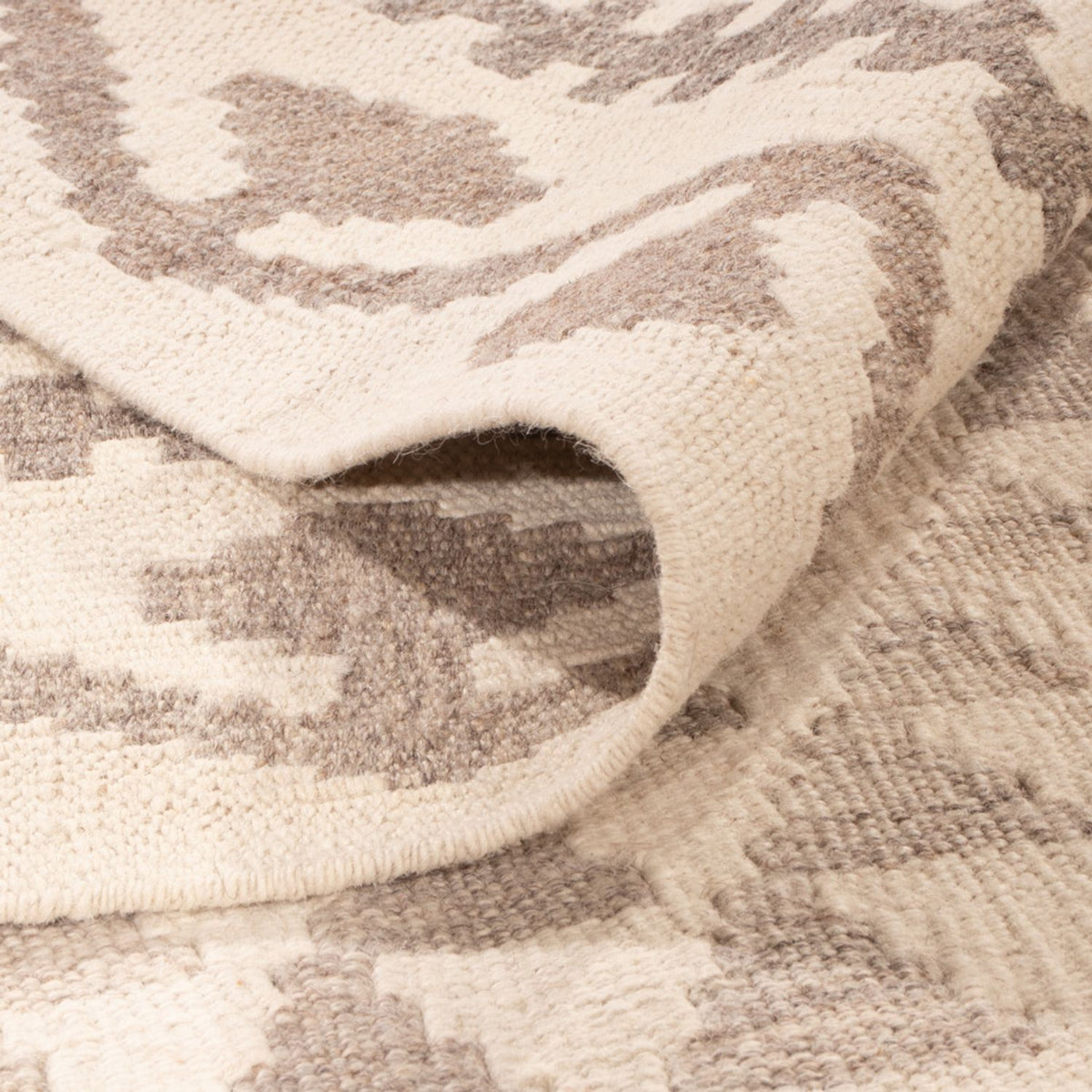 Tapis Kelim - Splash - 294 x 208 cm - gris