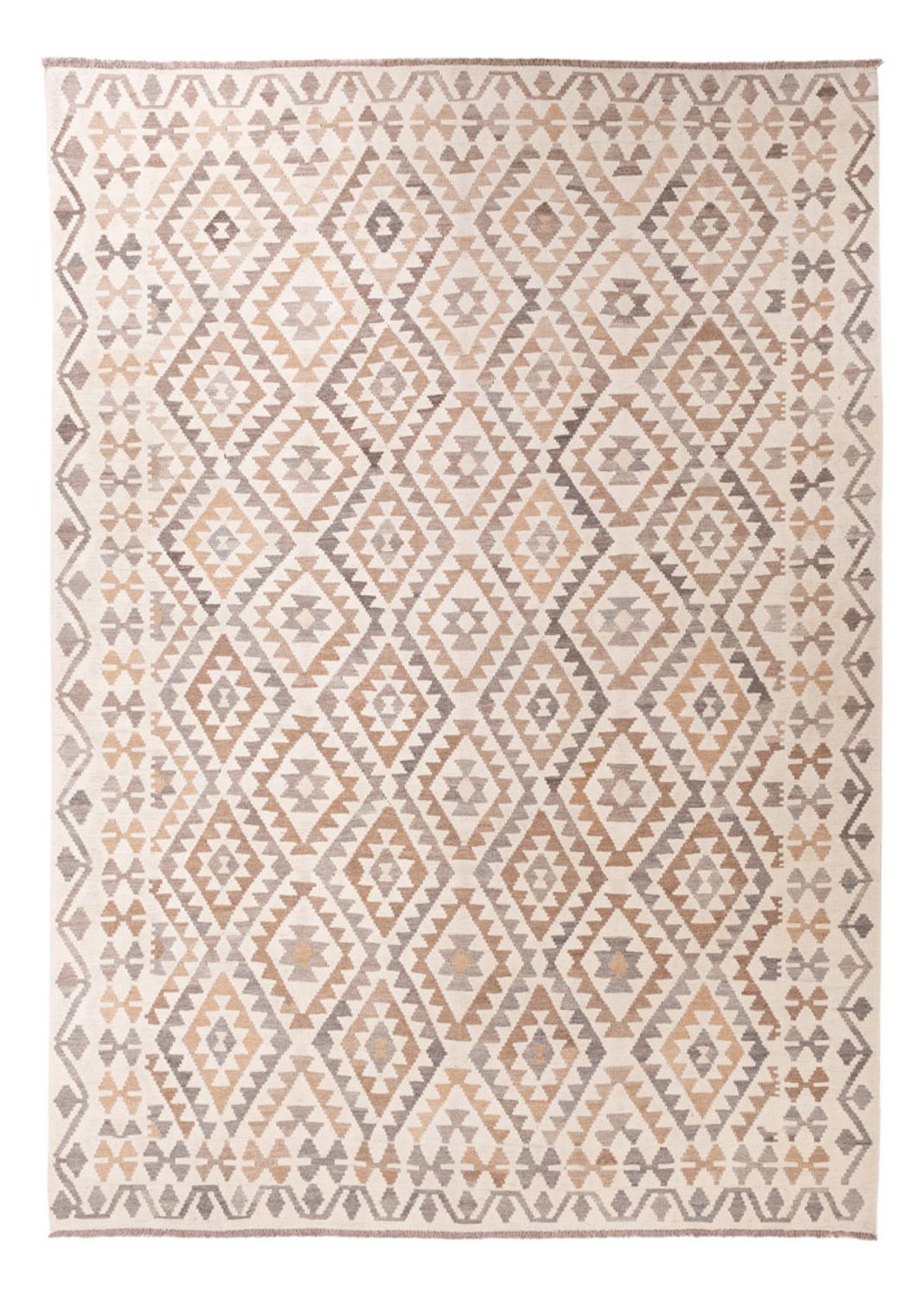 Tapis Kelim - Splash - 290 x 199 cm - gris