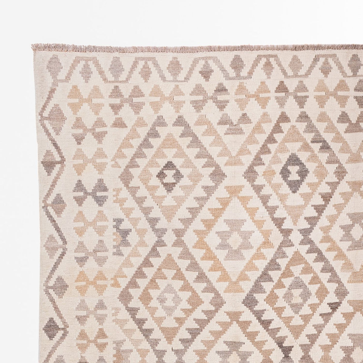 Tapis Kelim - Splash - 290 x 199 cm - gris