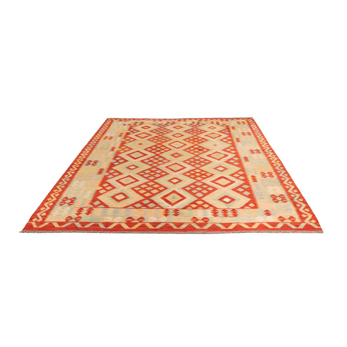 Tapis Kelim - Splash - 294 x 209 cm - multicolore