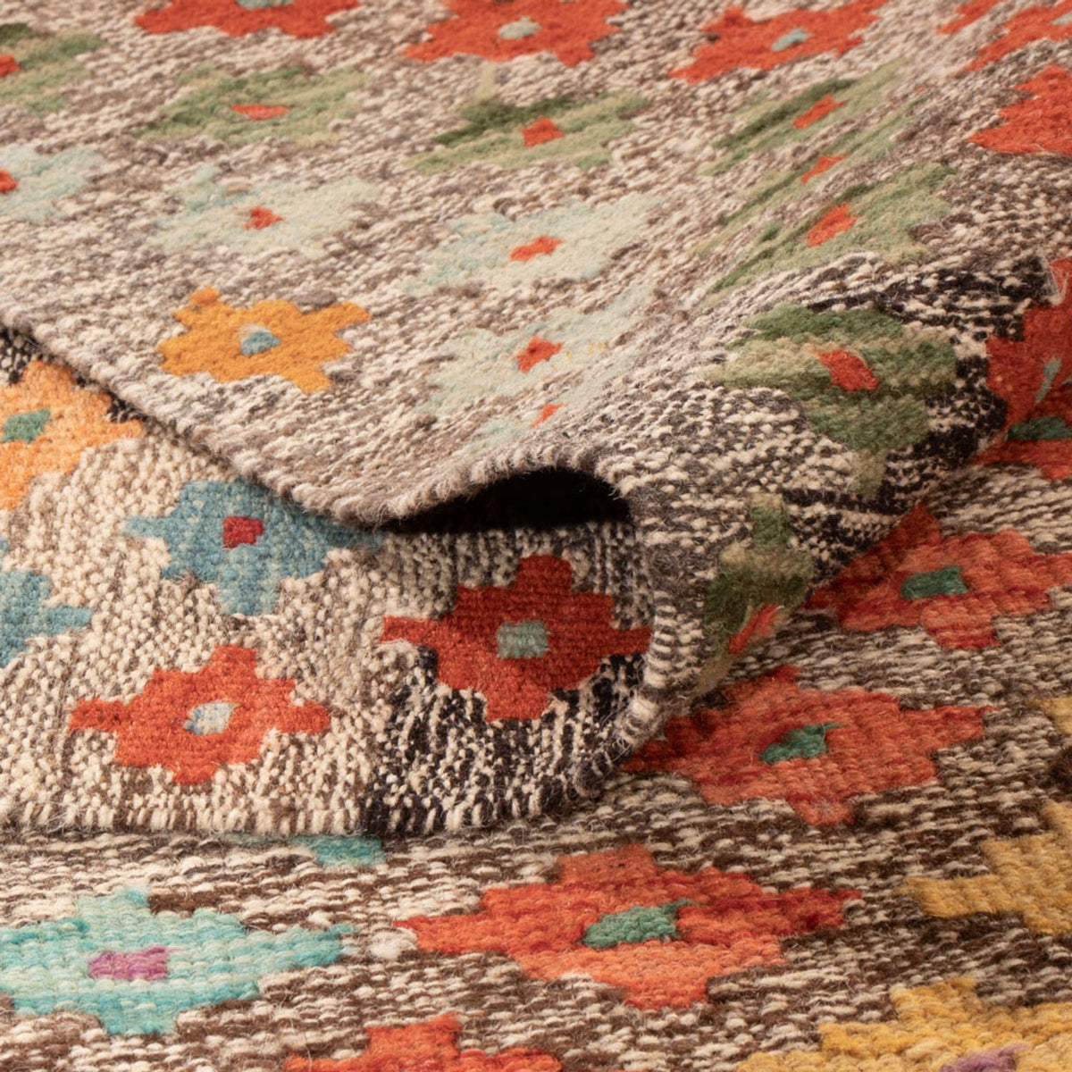 Tapis Kelim - Splash - 298 x 206 cm - multicolore