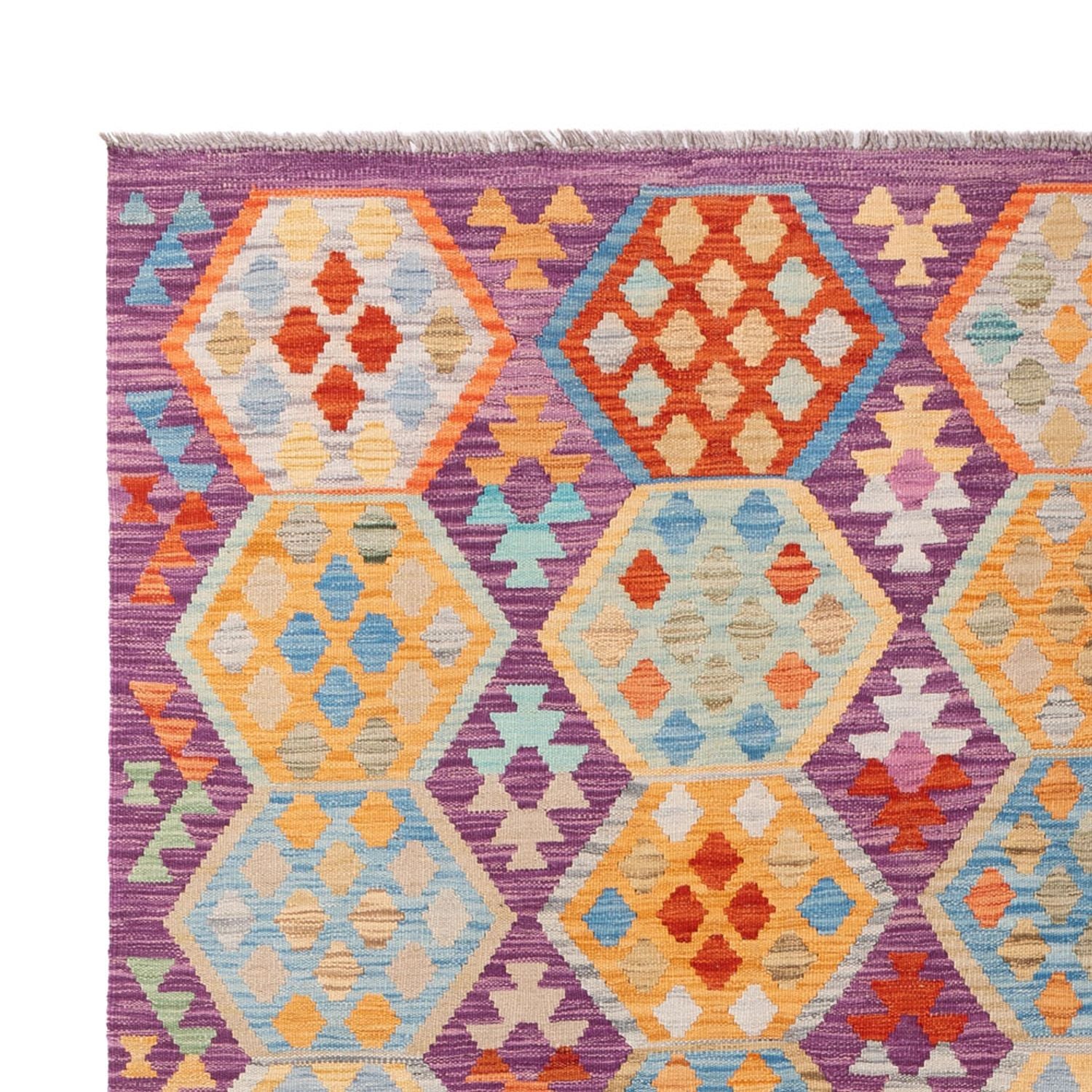 Tapis Kelim - Splash - 313 x 206 cm - multicolore