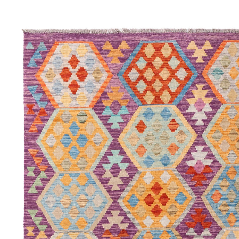 Tapis Kelim - Splash - 313 x 206 cm - multicolore