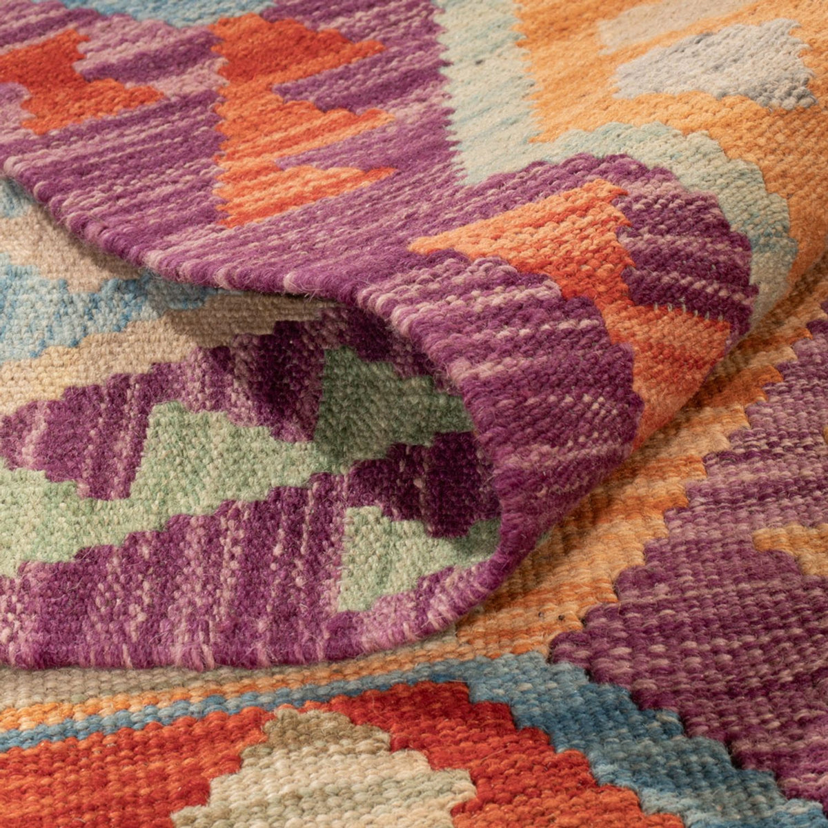 Tapis Kelim - Splash - 313 x 206 cm - multicolore