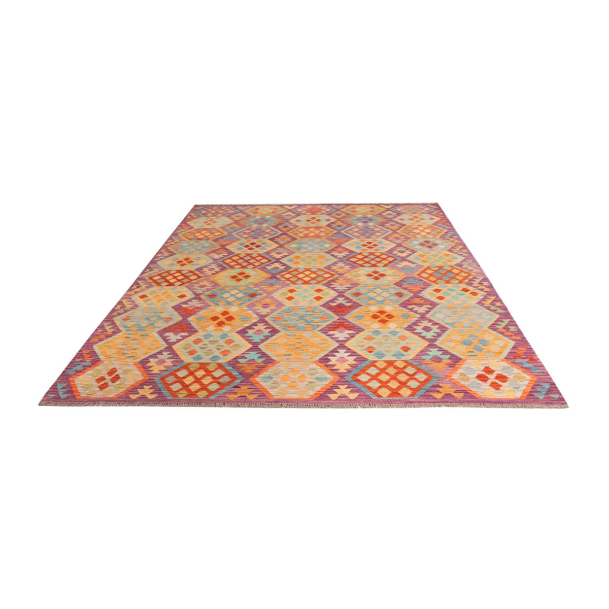 Tapis Kelim - Splash - 313 x 206 cm - multicolore