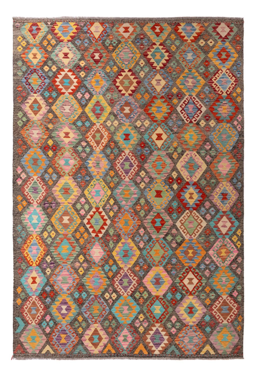 Tapis Kelim - Splash - 304 x 211 cm - multicolore