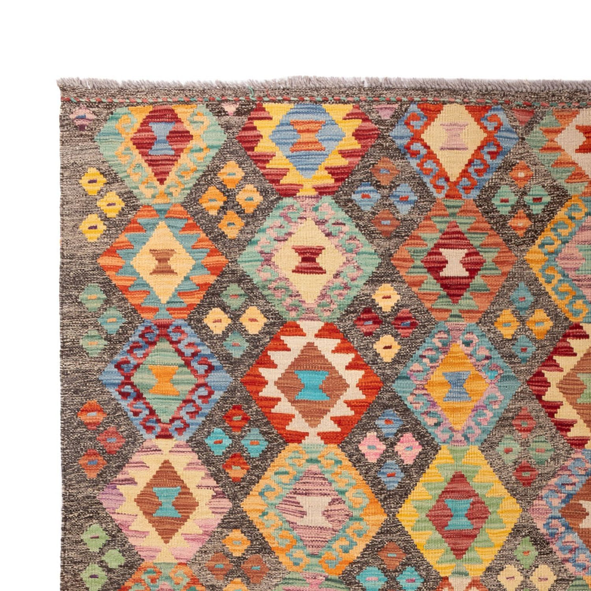 Tapis Kelim - Splash - 304 x 211 cm - multicolore