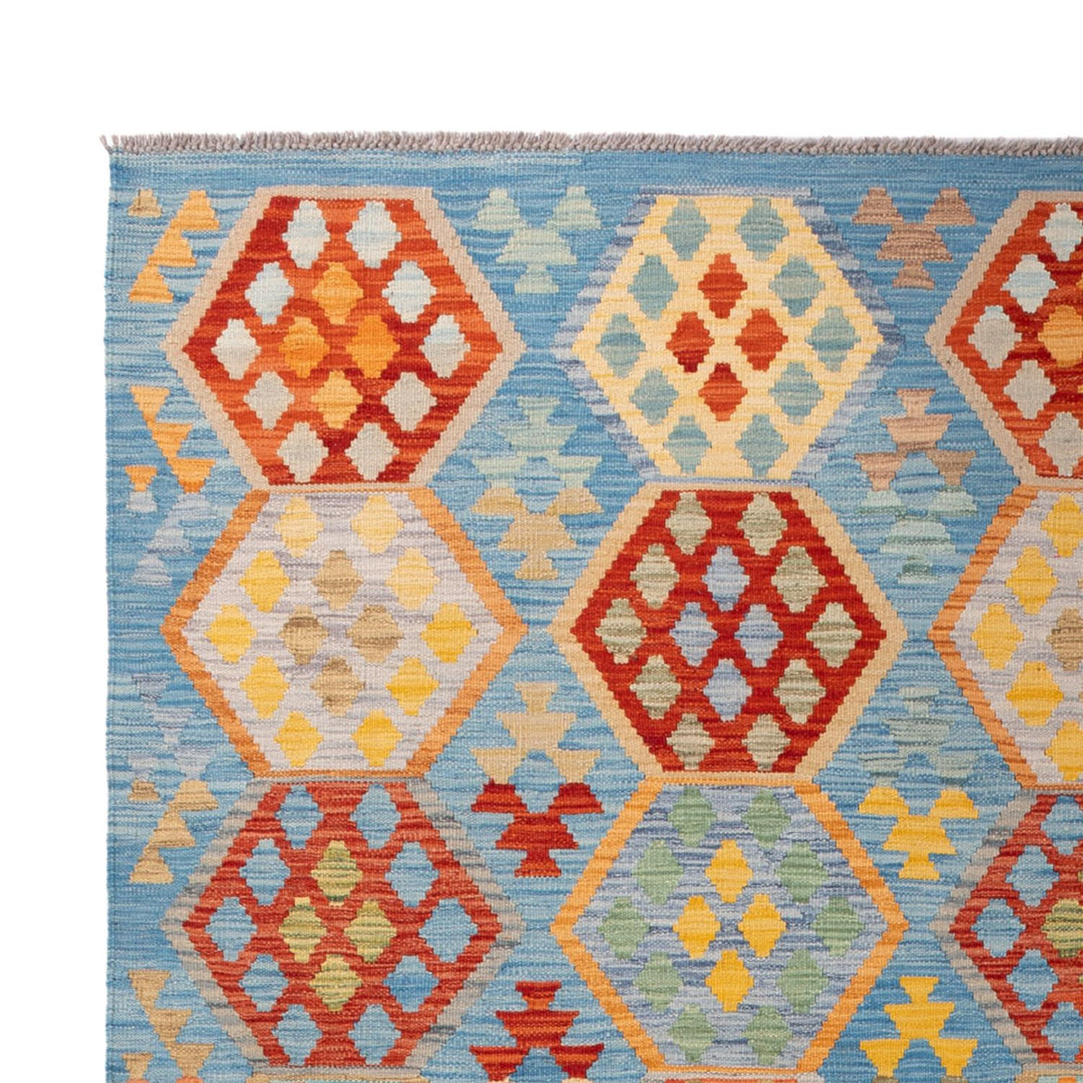 Tapis Kelim - Splash - 310 x 207 cm - multicolore