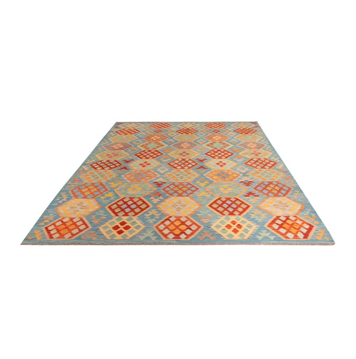 Tapis Kelim - Splash - 310 x 207 cm - multicolore