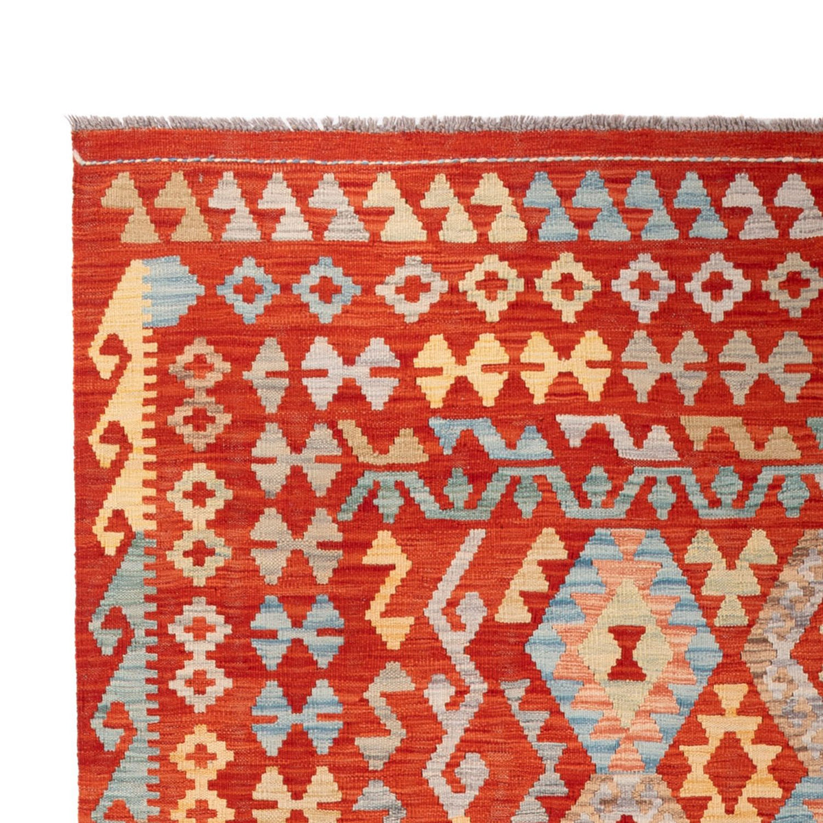 Tapis Kelim - Splash - 309 x 197 cm - multicolore