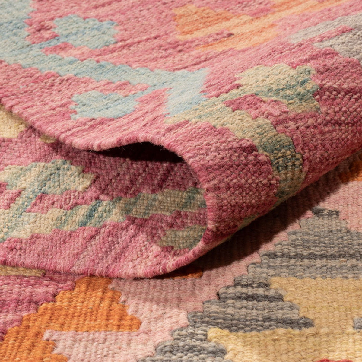 Tapis Kelim - Splash - 297 x 194 cm - multicolore