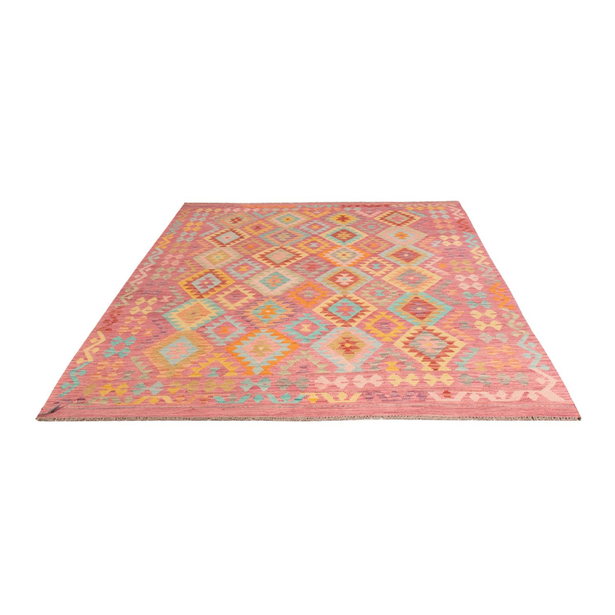 Tapis Kelim - Splash - 297 x 194 cm - multicolore
