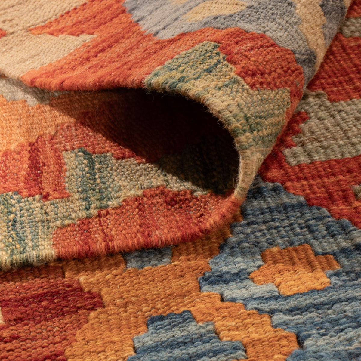 Tapis Kelim - Splash - 301 x 206 cm - multicolore