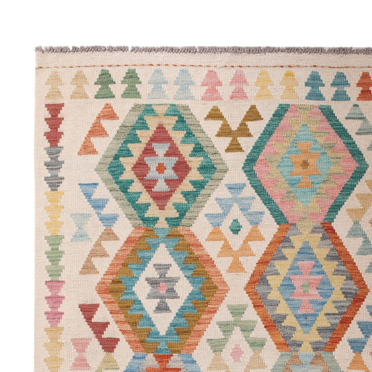 Tapis Kelim - Splash - 298 x 205 cm - multicolore