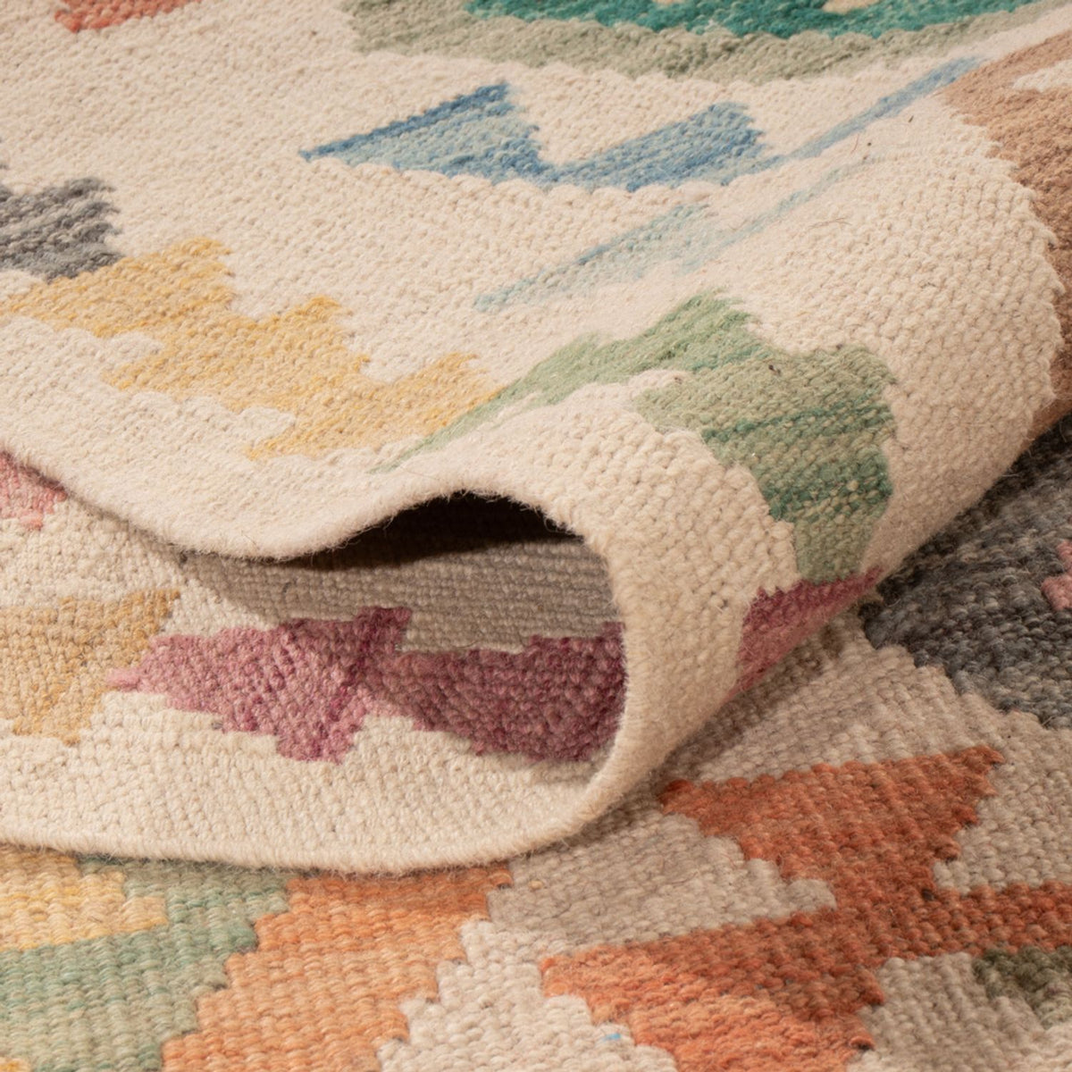 Tapis Kelim - Splash - 298 x 205 cm - multicolore