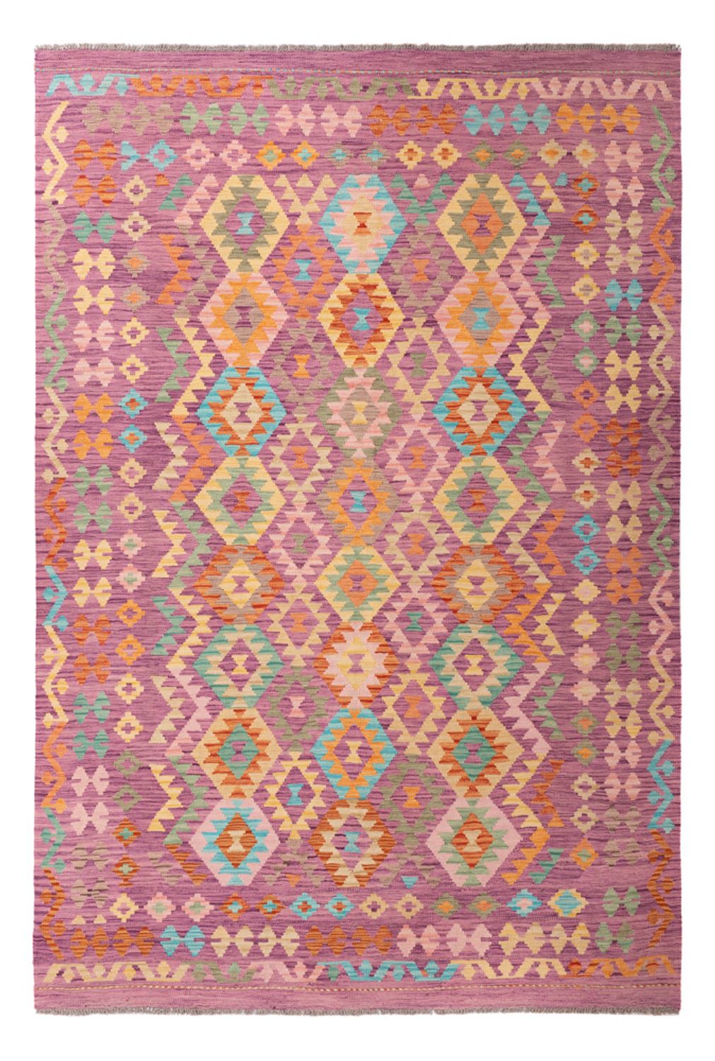 Tapis Kelim - Splash - 299 x 198 cm - multicolore