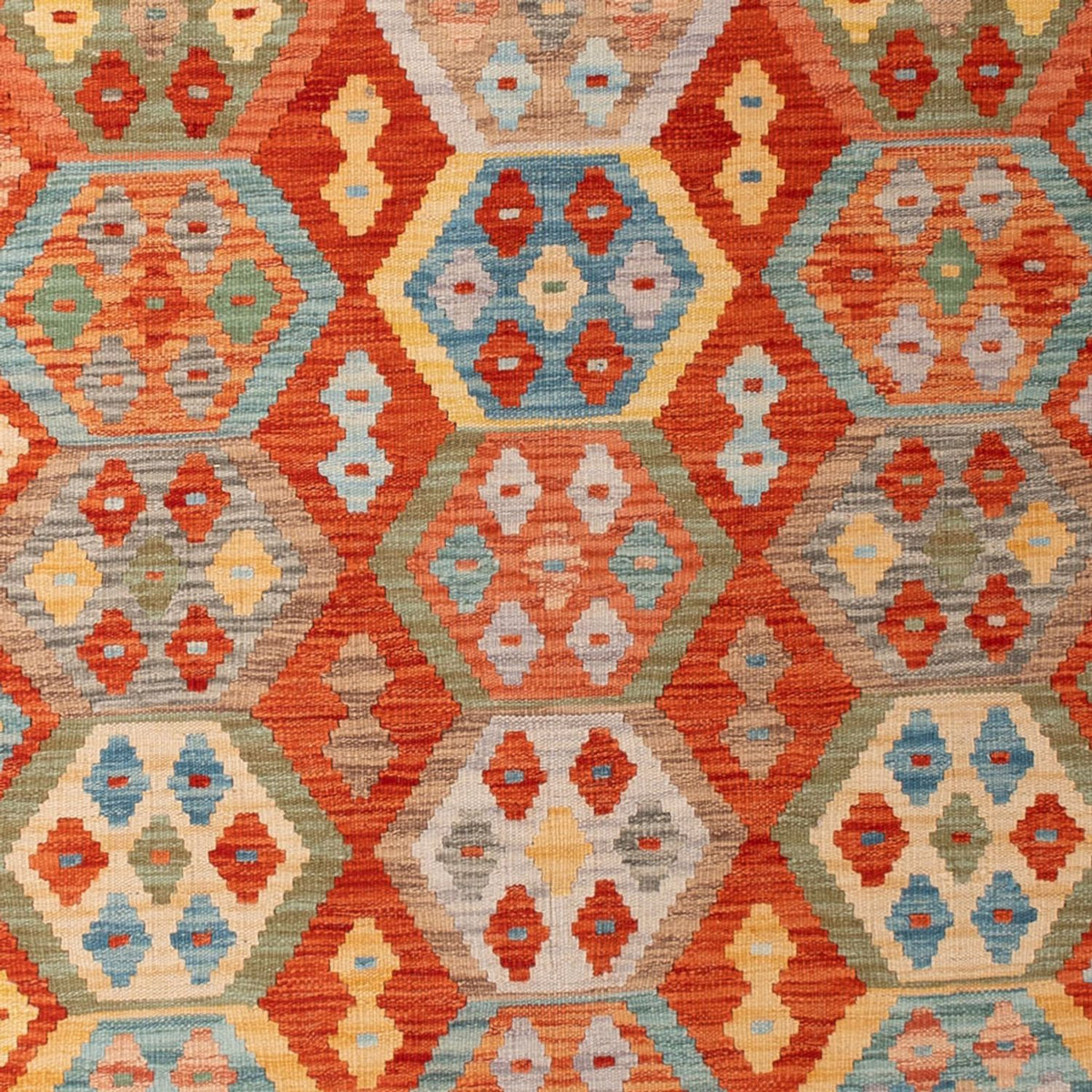 Tapis Kelim - Splash - 305 x 207 cm - multicolore