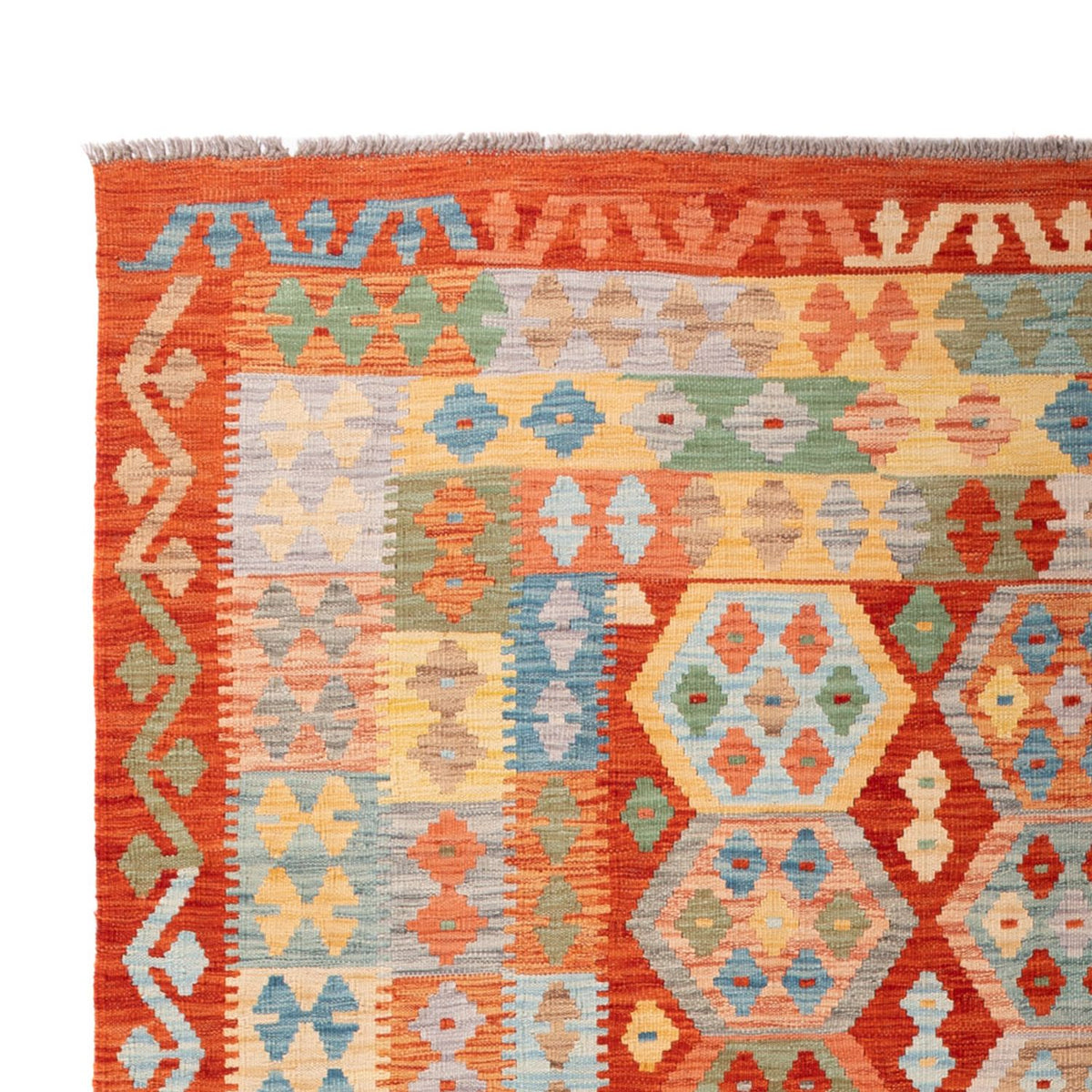 Tapis Kelim - Splash - 305 x 207 cm - multicolore