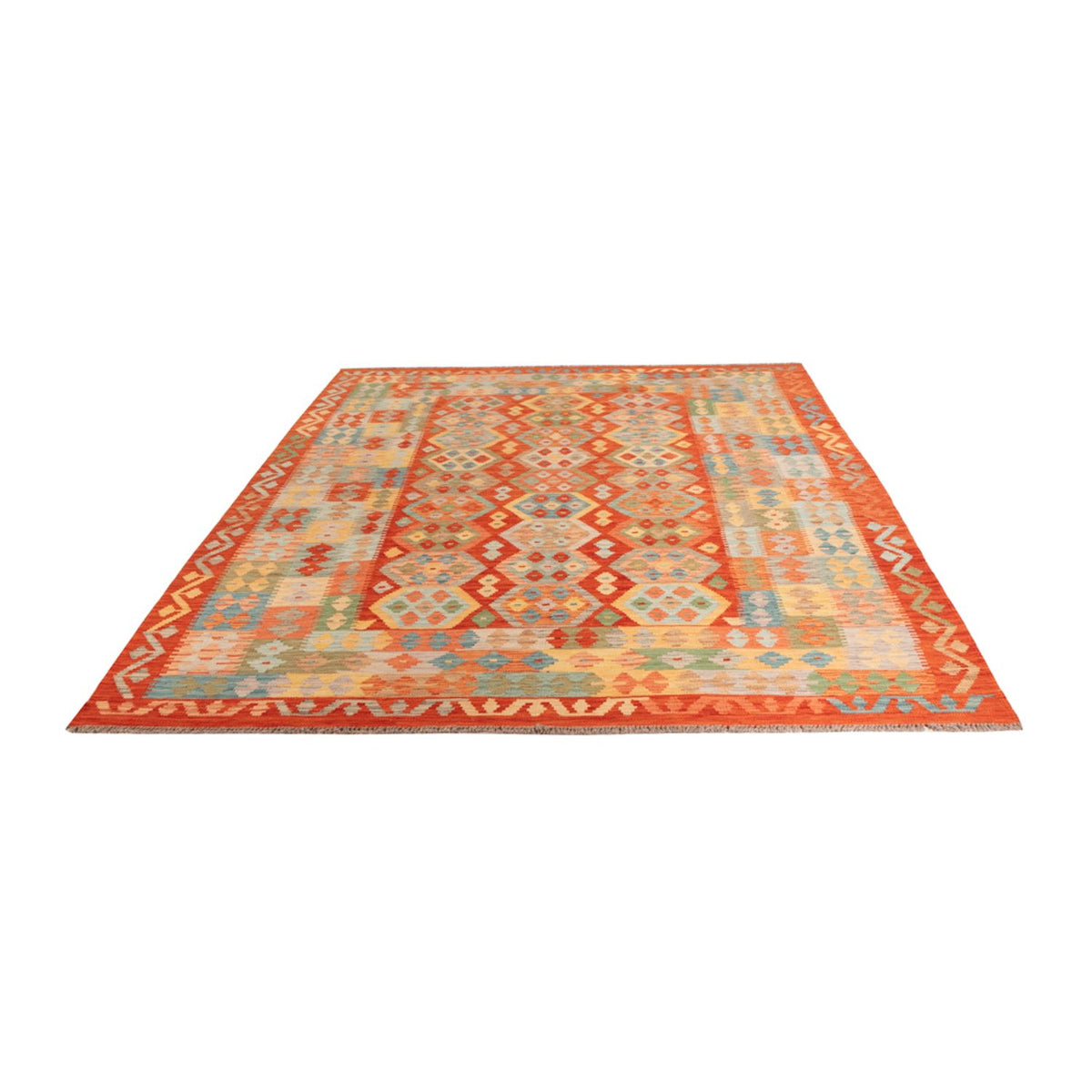Tapis Kelim - Splash - 305 x 207 cm - multicolore
