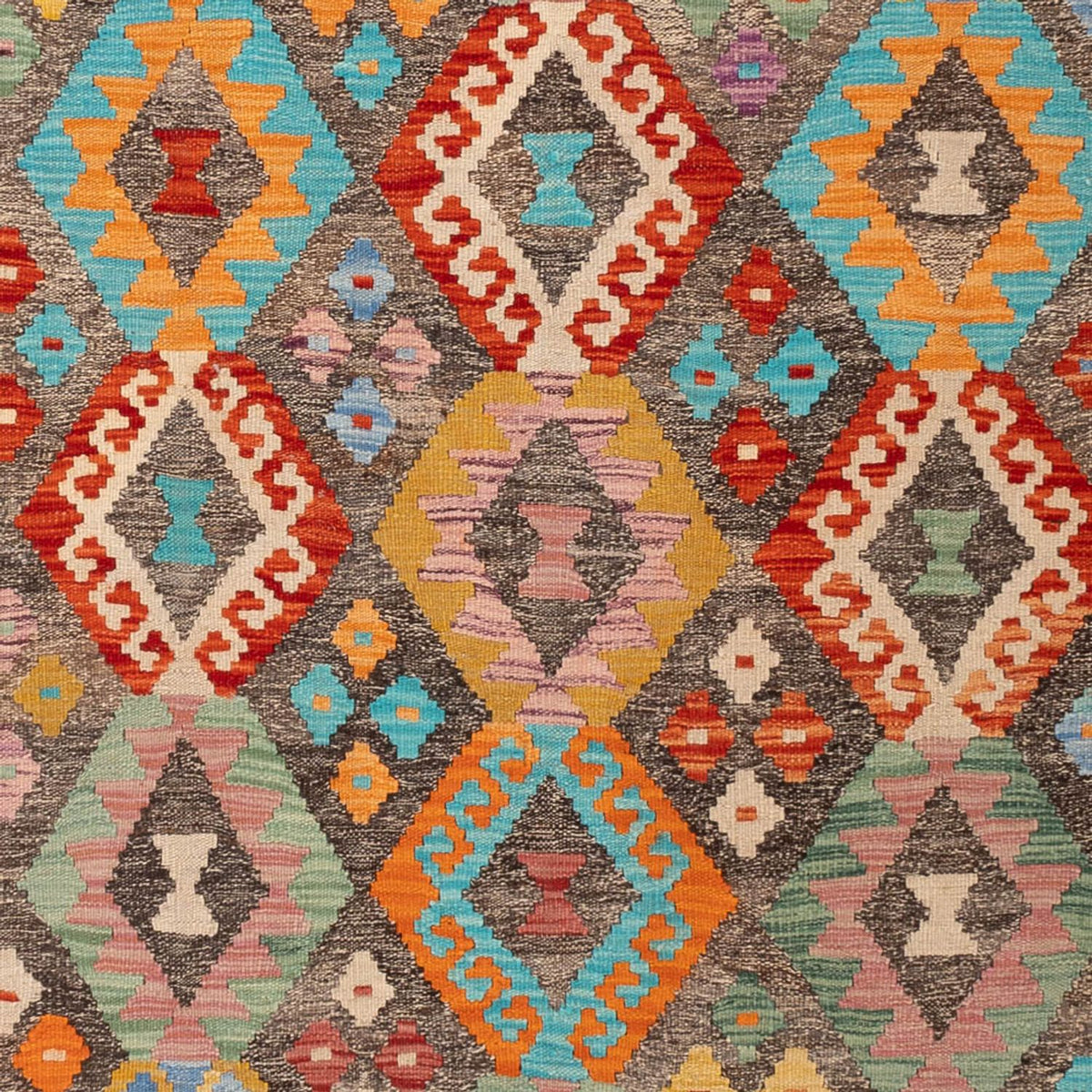 Tapis Kelim - Splash - 314 x 201 cm - multicolore