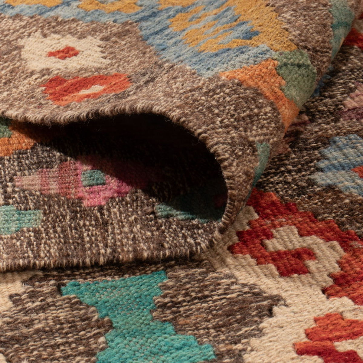 Tapis Kelim - Splash - 314 x 201 cm - multicolore