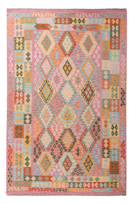 Tapis Kelim - Splash - 318 x 205 cm - multicolore