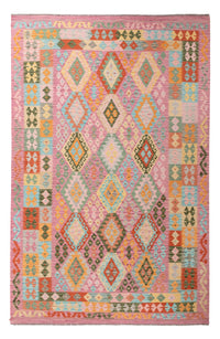 Tapis Kelim - Splash - 318 x 205 cm - multicolore