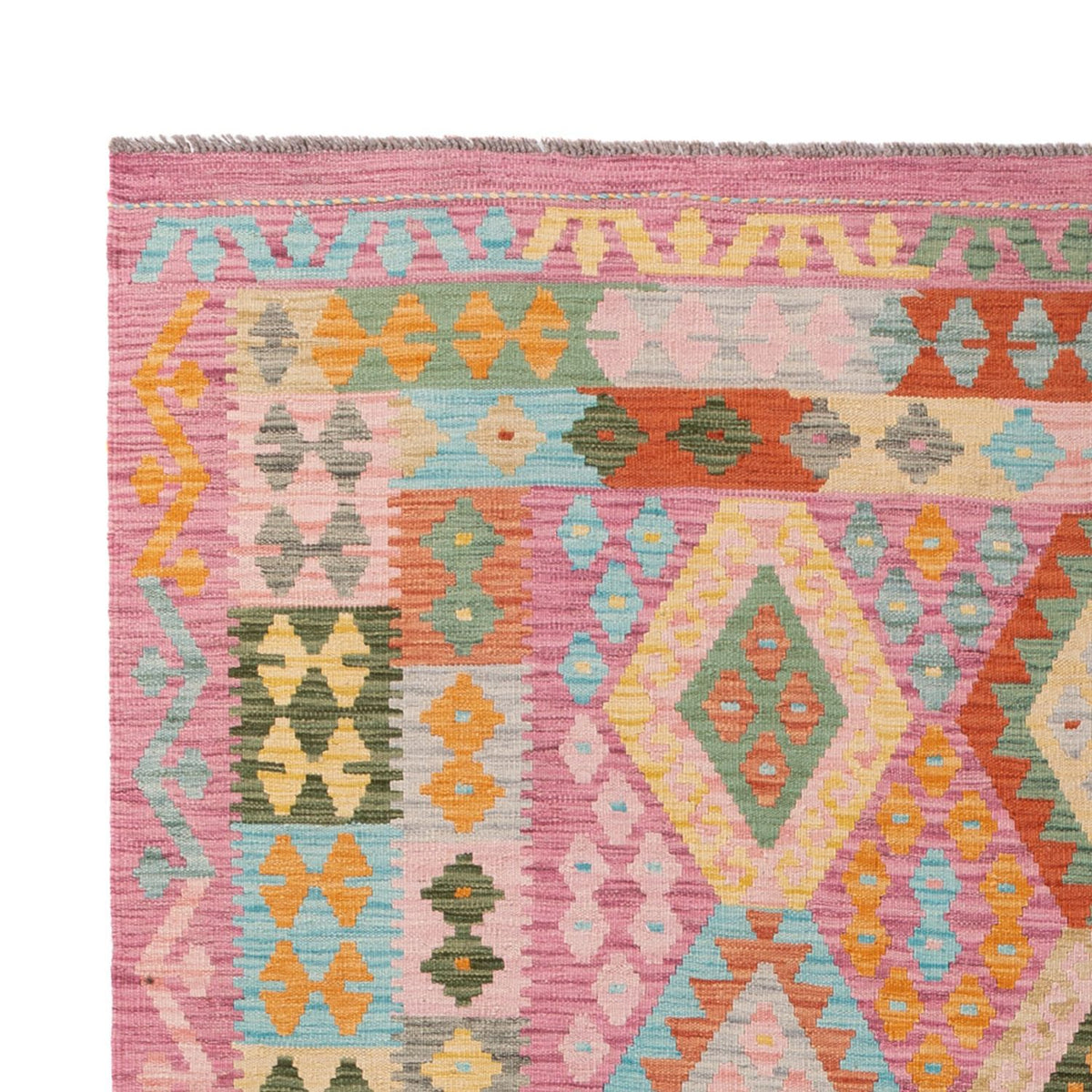 Tapis Kelim - Splash - 318 x 205 cm - multicolore