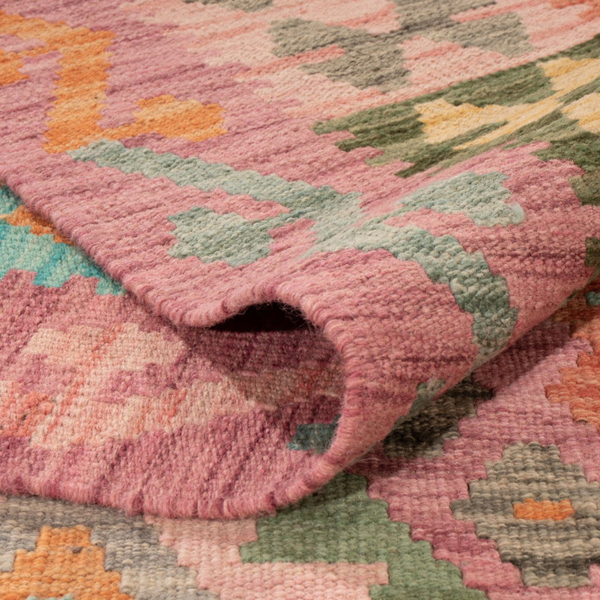 Tapis Kelim - Splash - 318 x 205 cm - multicolore