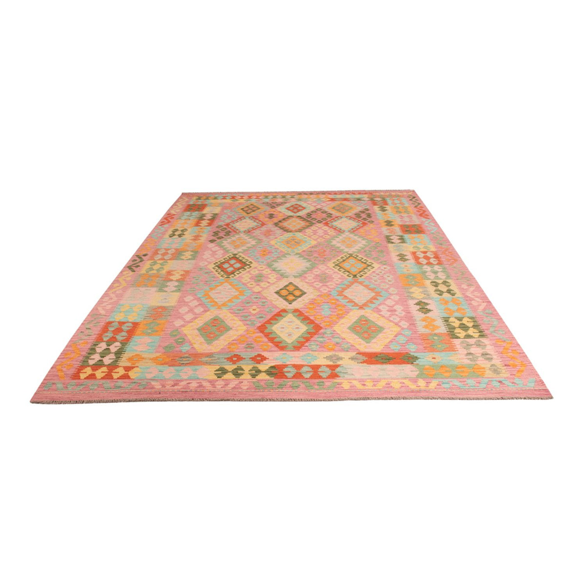 Tapis Kelim - Splash - 318 x 205 cm - multicolore