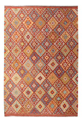 Tapis Kelim - Splash - 292 x 201 cm - multicolore