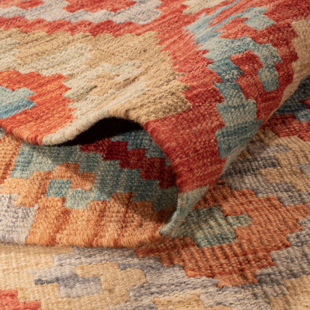 Tapis Kelim - Splash - 292 x 201 cm - multicolore