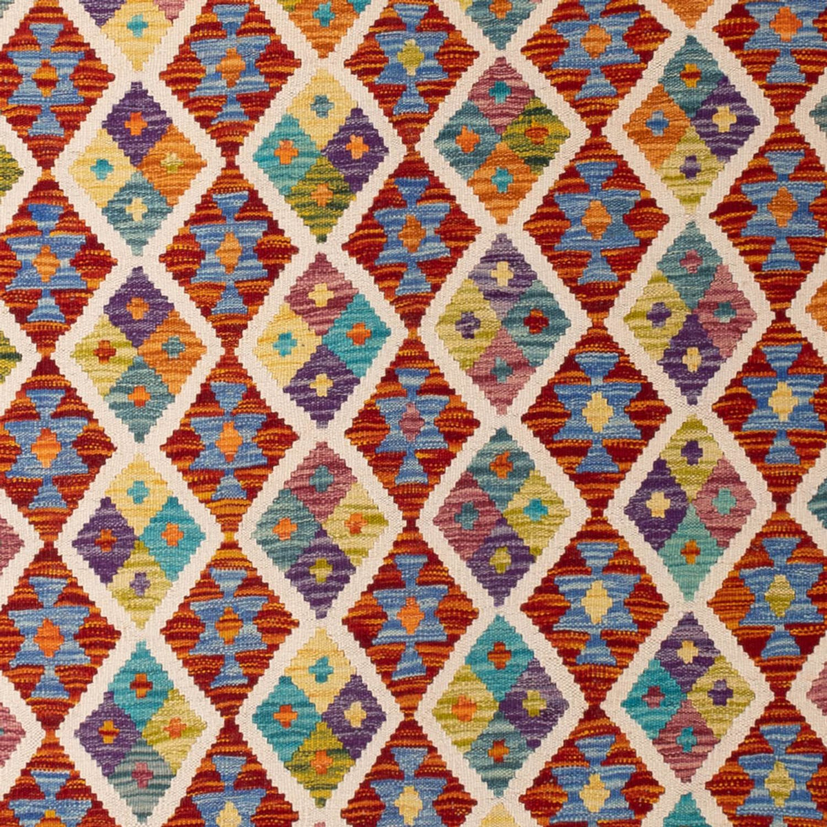 Tapis Kelim - Splash - 307 x 205 cm - multicolore