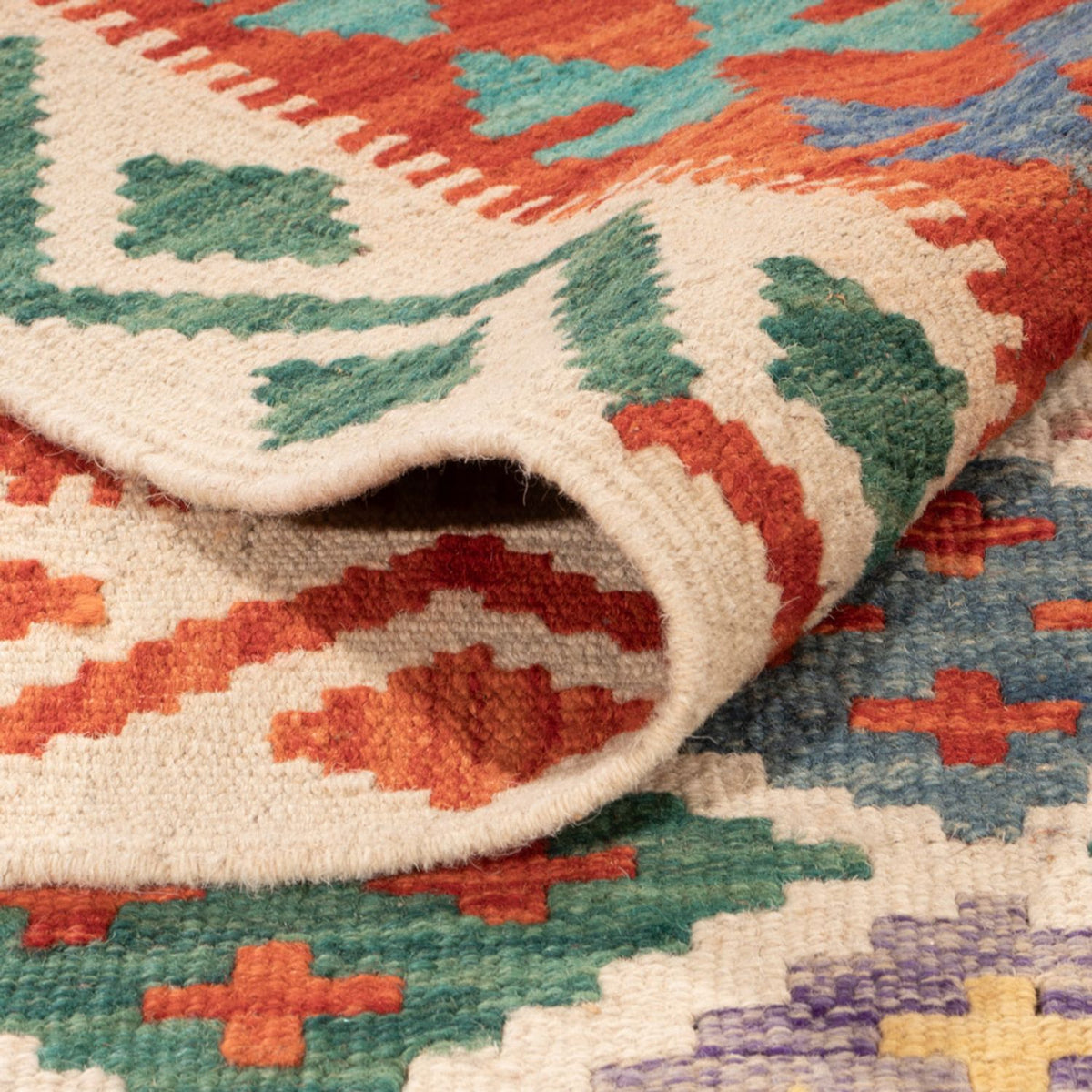 Tapis Kelim - Splash - 304 x 209 cm - multicolore