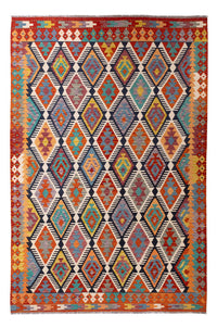 Tapis Kelim - Splash - 308 x 205 cm - multicolore