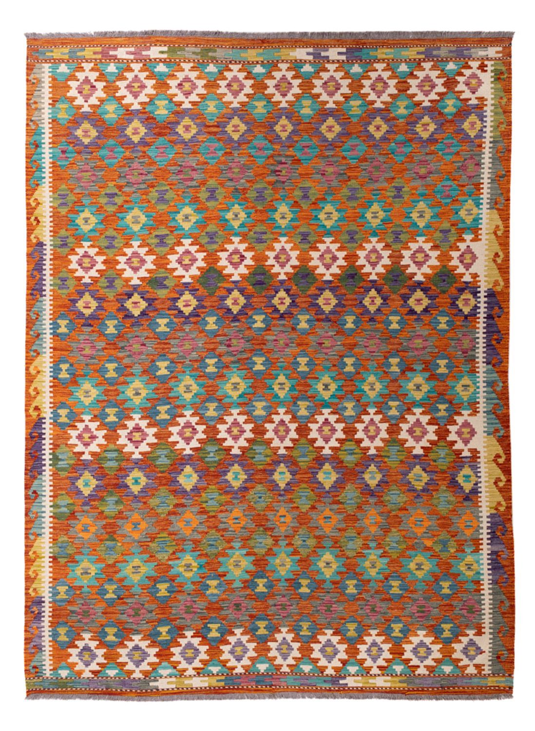 Tapis Kelim - Splash - 292 x 213 cm - multicolore