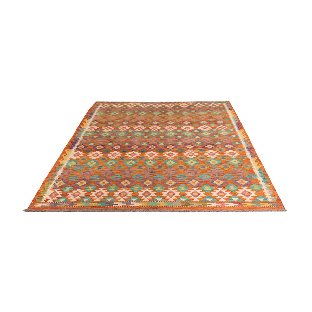 Tapis Kelim - Splash - 292 x 213 cm - multicolore
