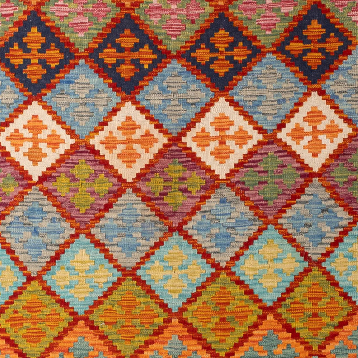 Tapis Kelim - Splash - 296 x 209 cm - multicolore