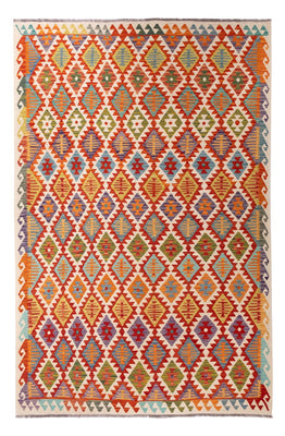 Tapis Kelim - Splash - 307 x 200 cm - multicolore
