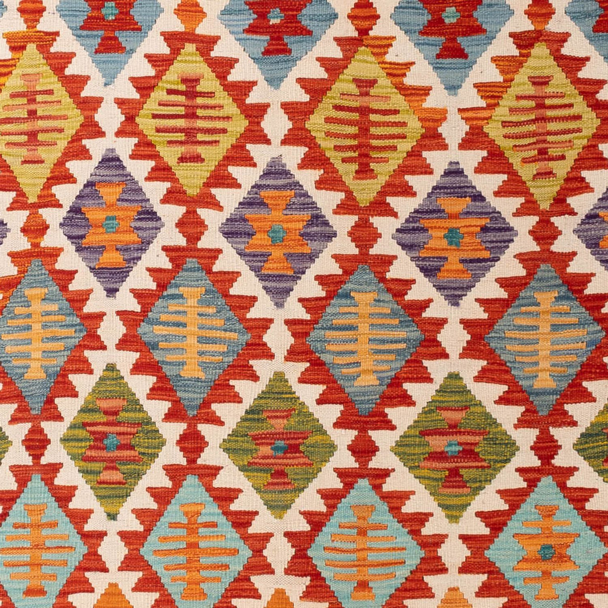 Tapis Kelim - Splash - 307 x 200 cm - multicolore