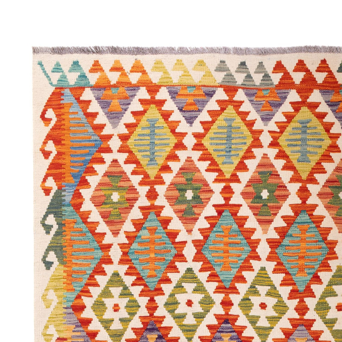 Tapis Kelim - Splash - 307 x 200 cm - multicolore