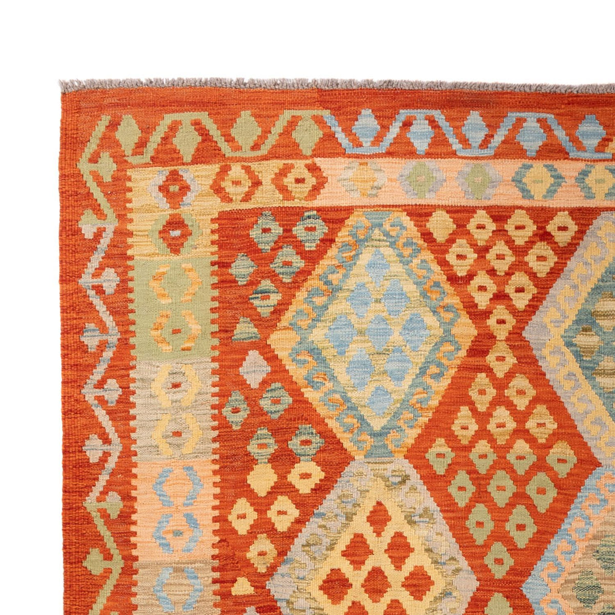 Tapis Kelim - Splash - 304 x 207 cm - multicolore