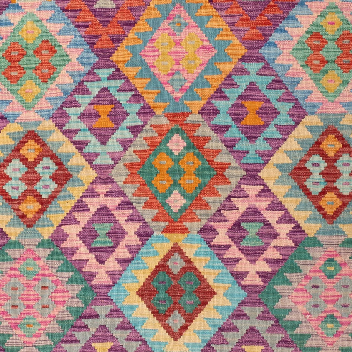 Tapis Kelim - Splash - 301 x 200 cm - multicolore