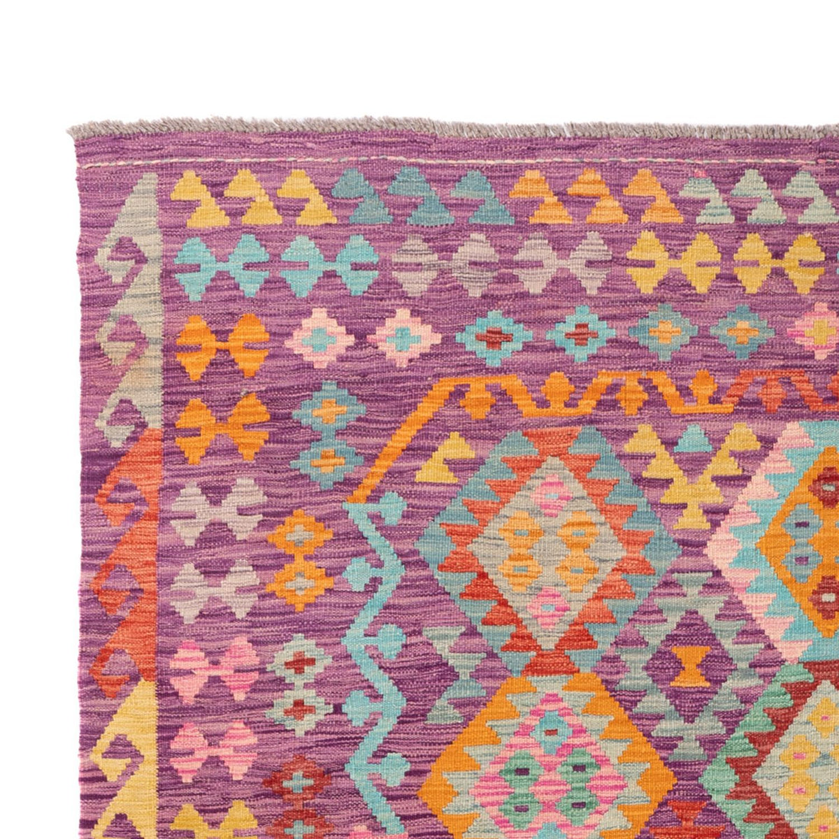 Tapis Kelim - Splash - 301 x 200 cm - multicolore