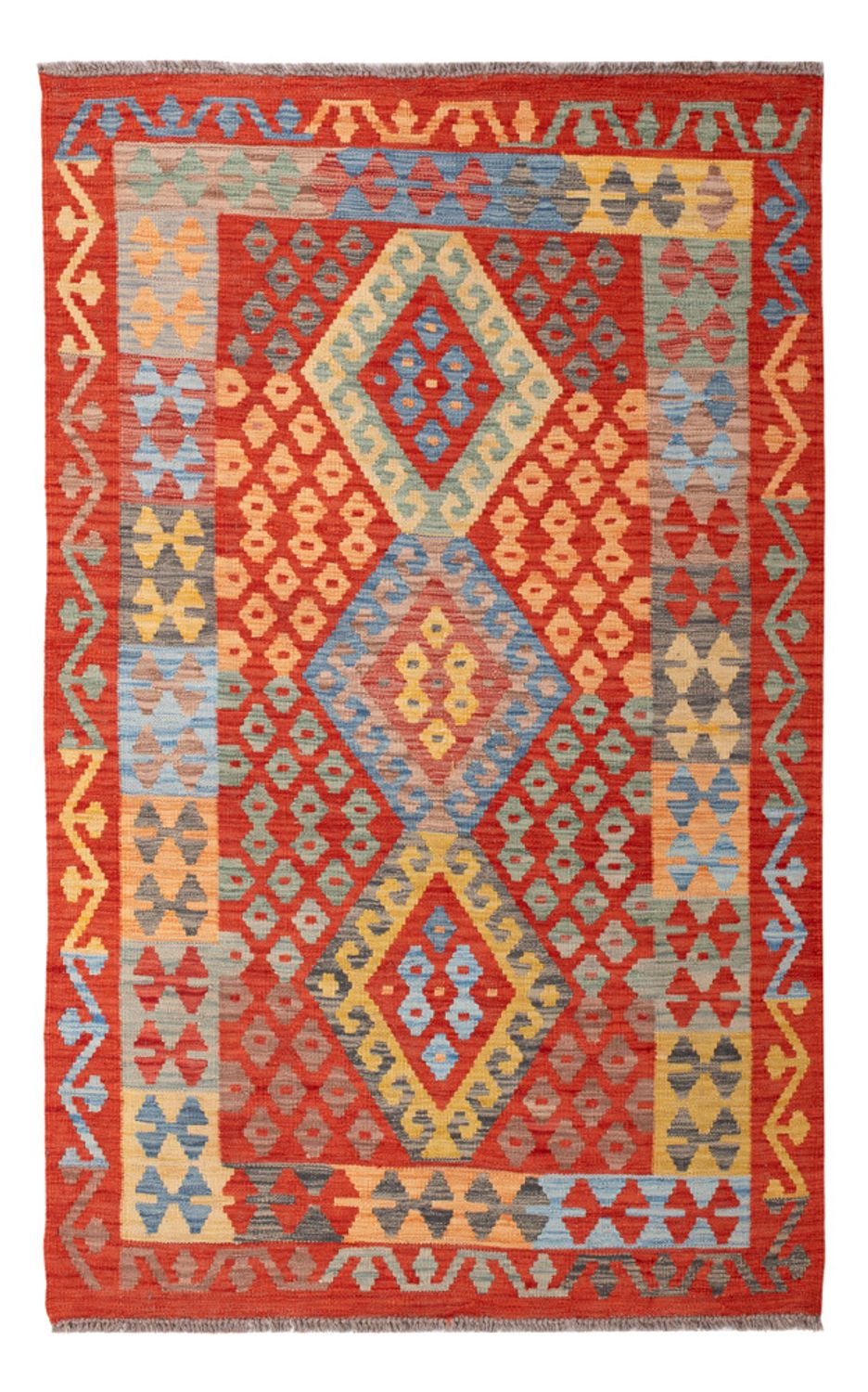 Tapis Kelim - Splash - 187 x 113 cm - multicolore