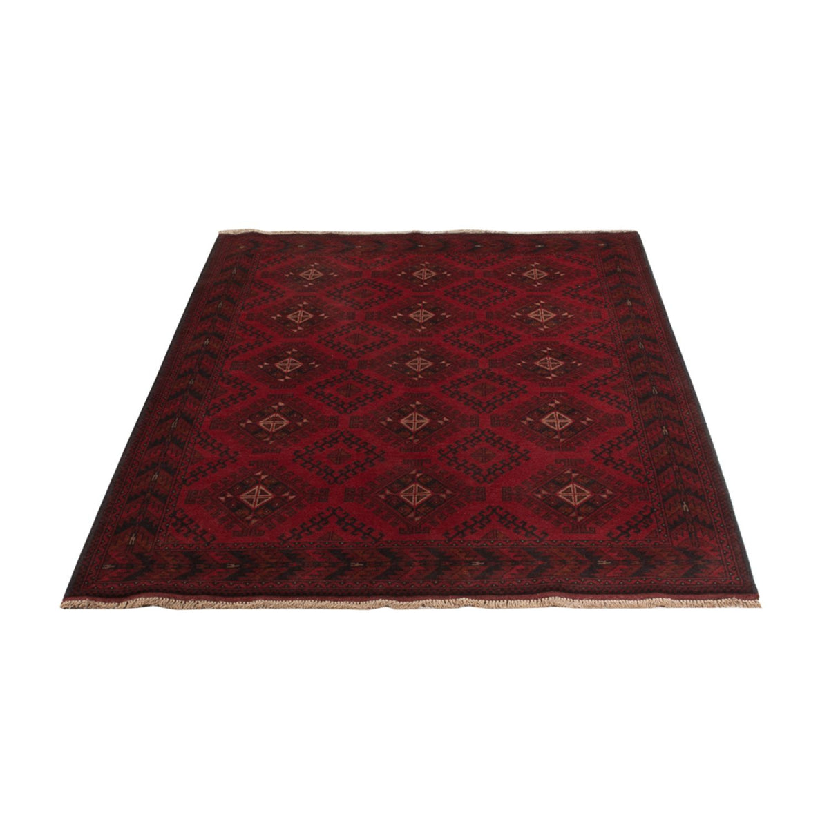 Tapis afghan - Kunduz - 201 x 126 cm - rouge